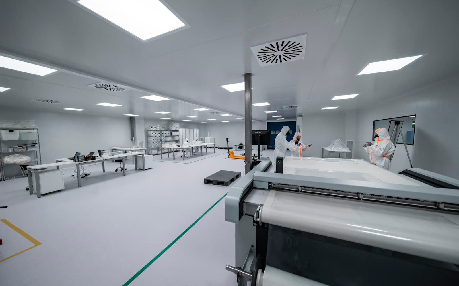 Clean room manufacturing facility — controlled production environment